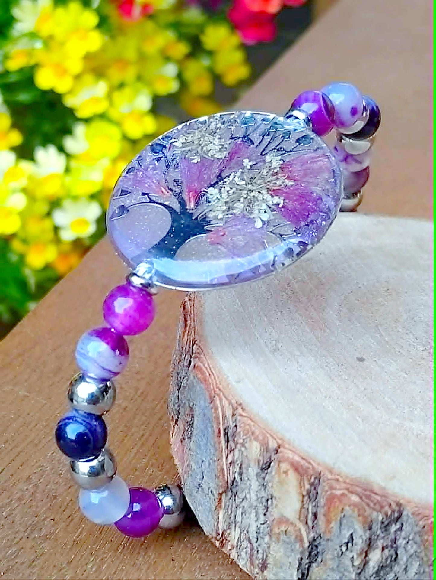 Bracelet, Arbre de vie Statices Fleur de carotte