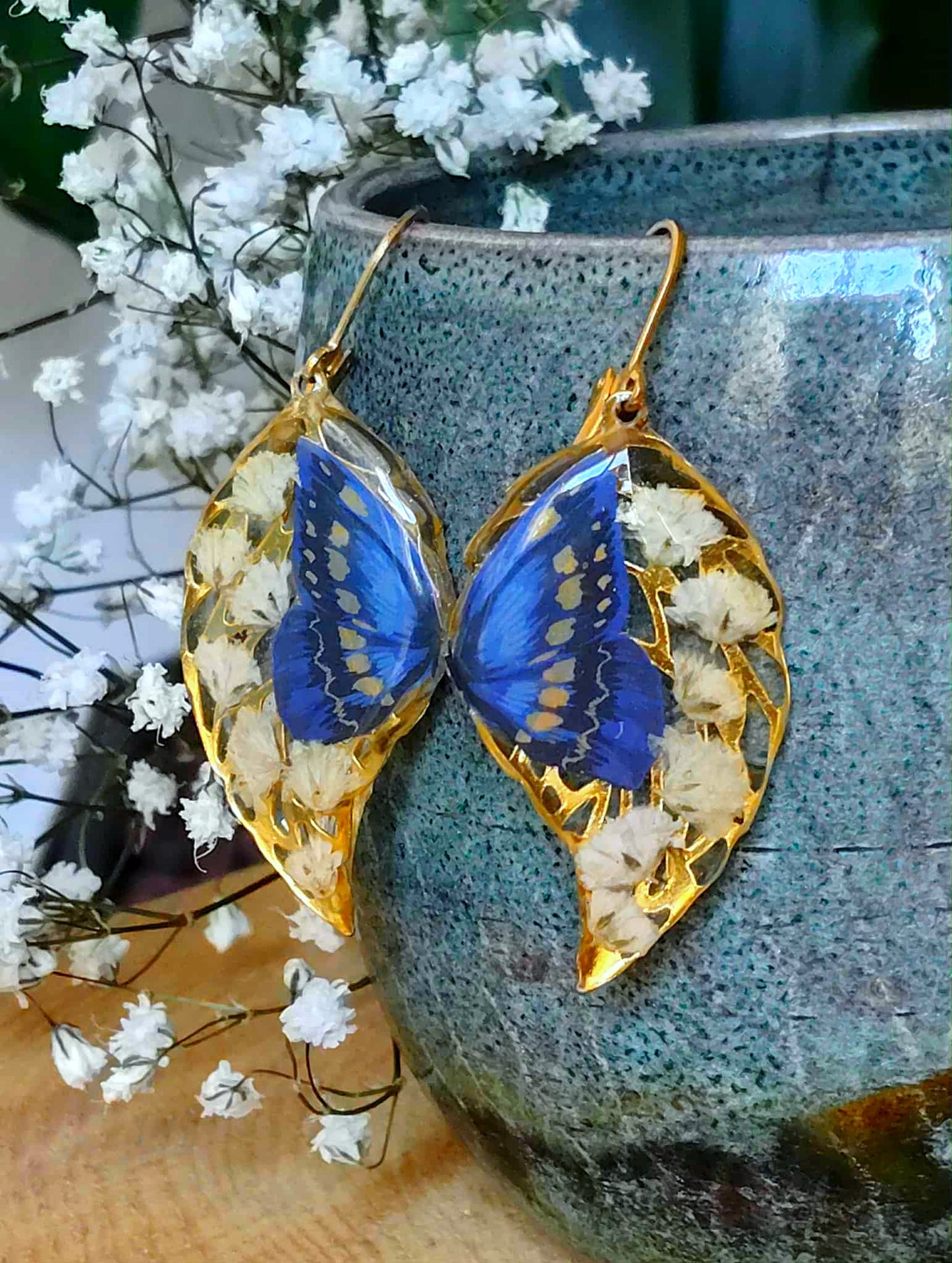 Boucles d'oreille, Gypsophiles