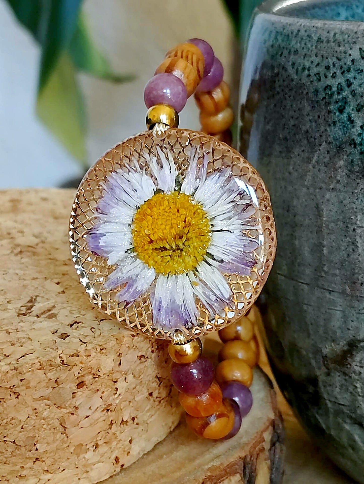 Bracelet Pâquerette Améthyste