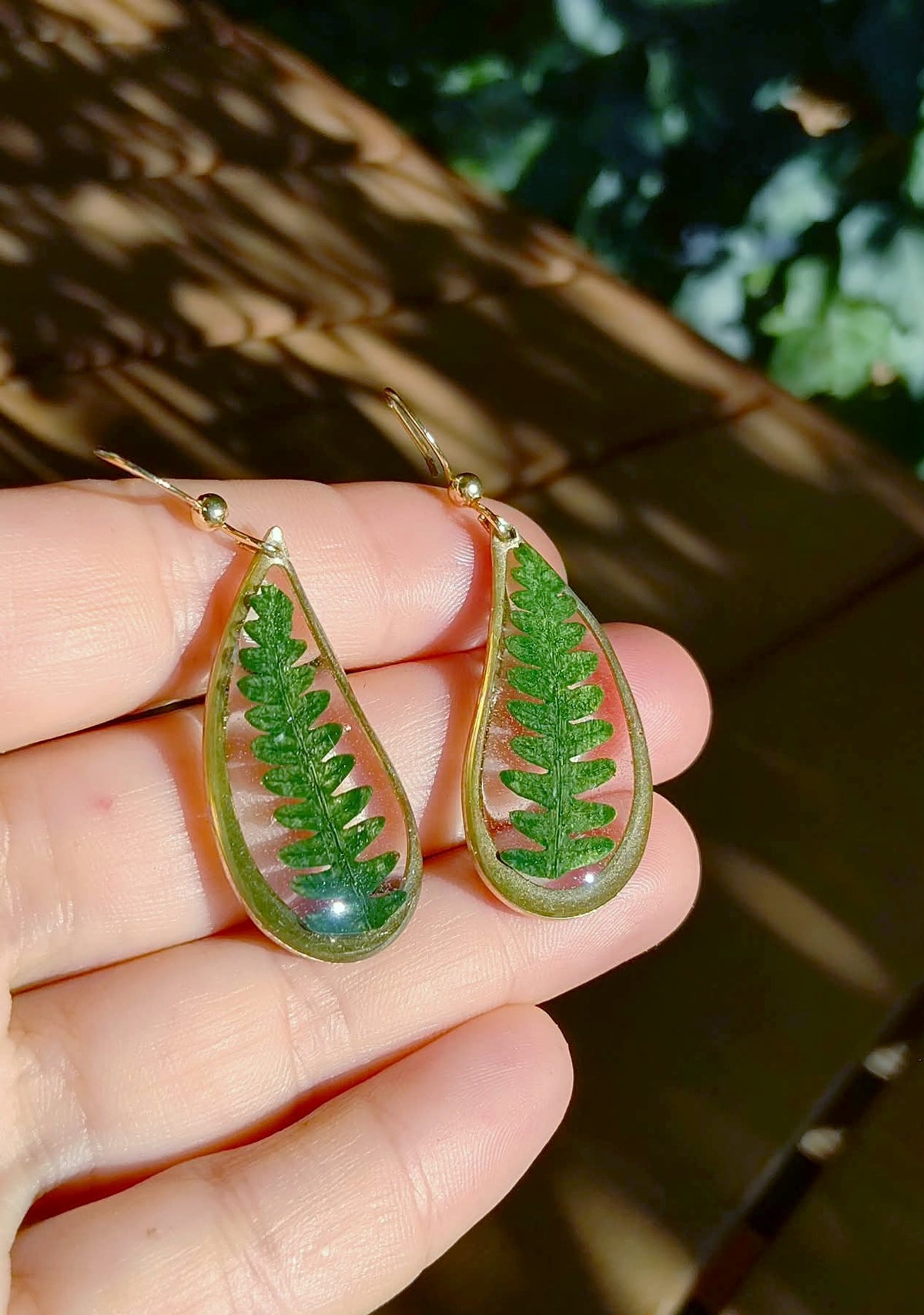 Boucles d'oreille Fougère