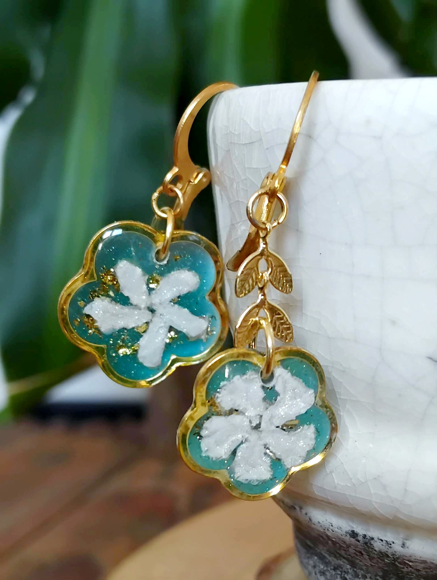 Boucles d'oreille Asymétrique Jasmin