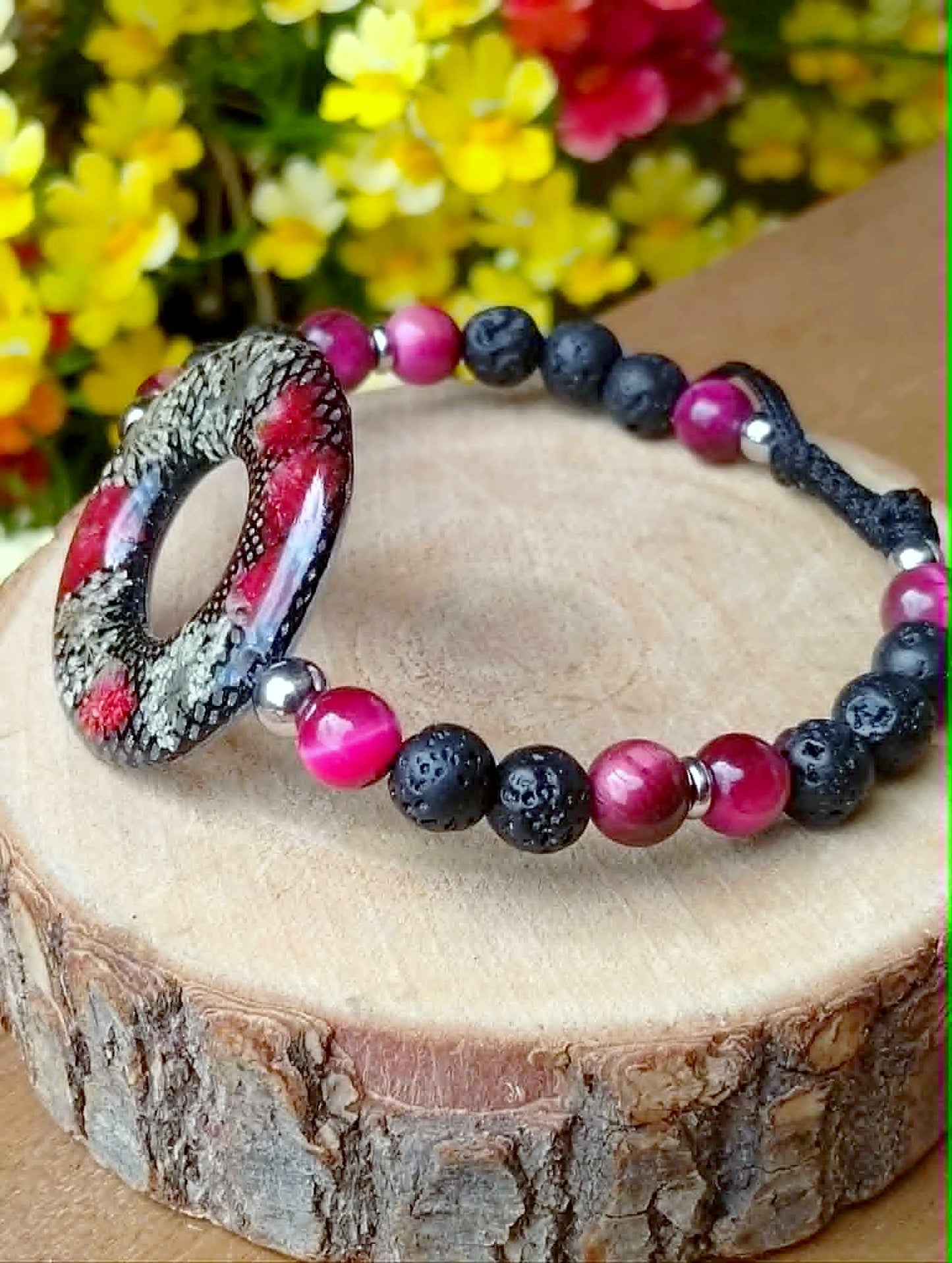 Bracelet Fleur de carotte Gypsophile