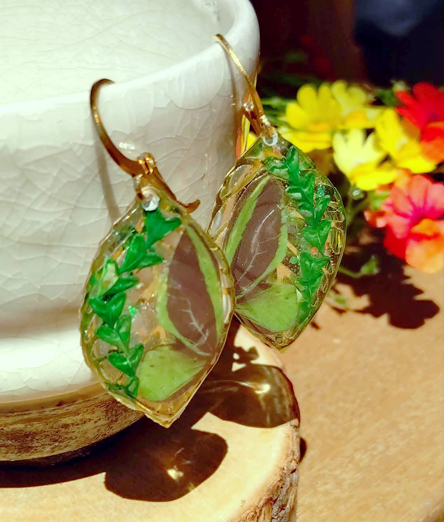 Boucles d'oreille Graines Bourse à pasteur