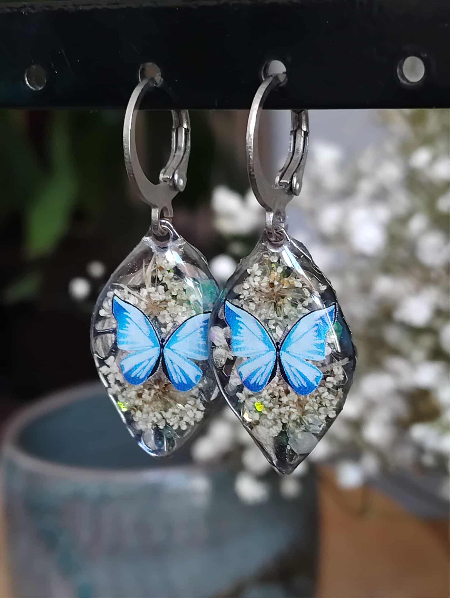 Boucles d'oreille, Fleur de carotte