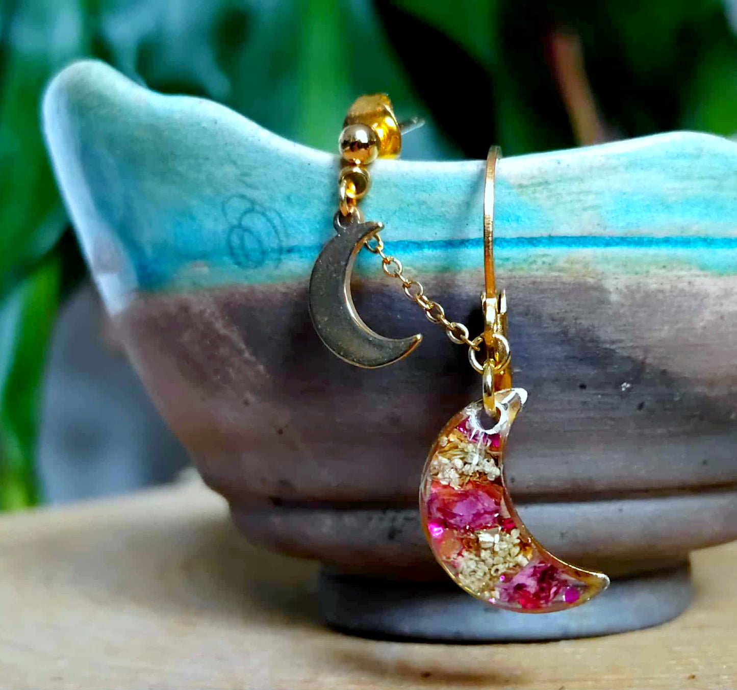 Boucles d'oreille Double piercing Gypsophiles