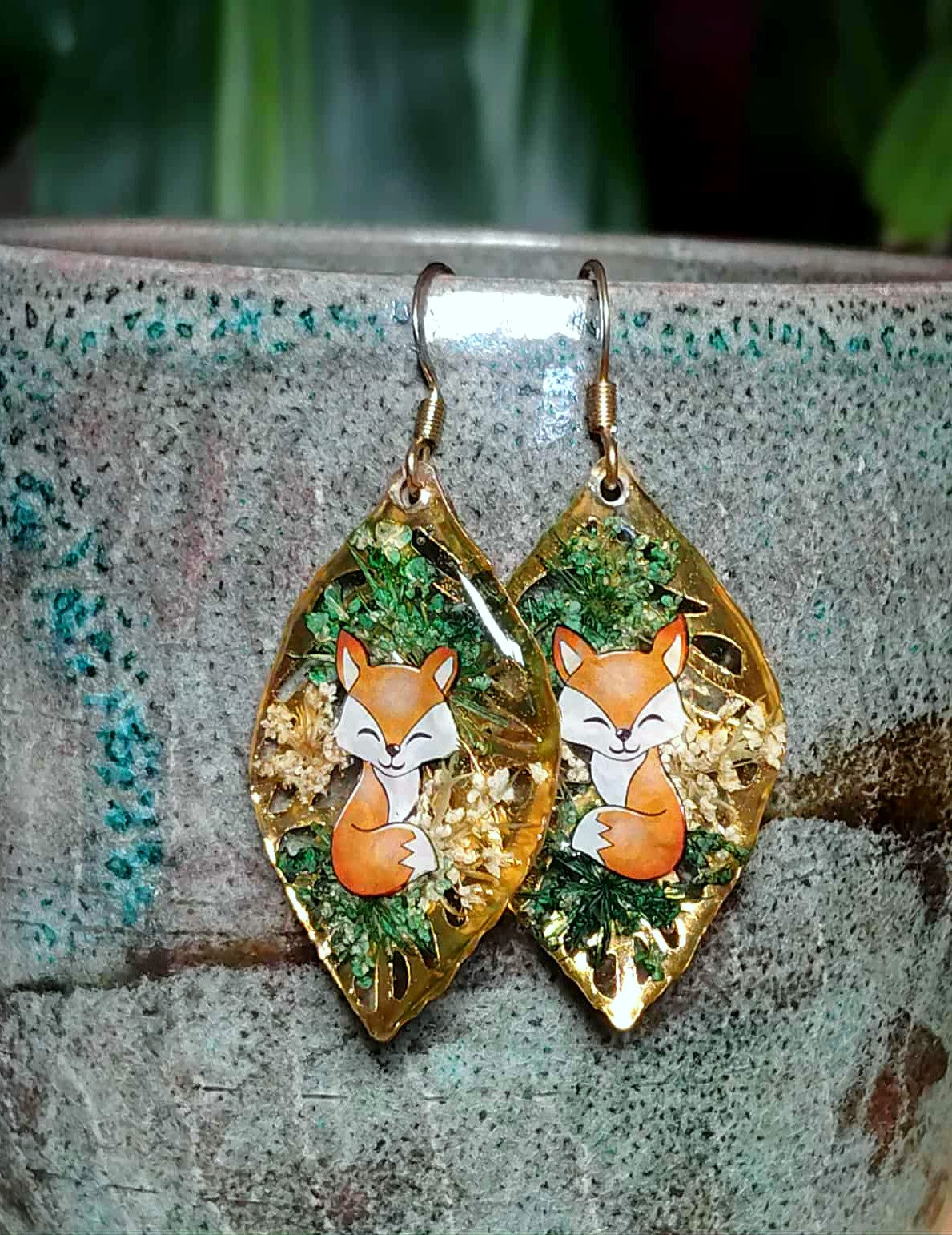 Boucles d'oreille, Fleur de carotte