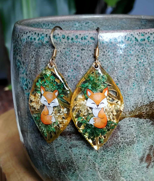 Boucles d'oreille, Fleur de carotte