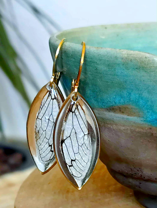 Boucles d'oreille Aile de Cigale