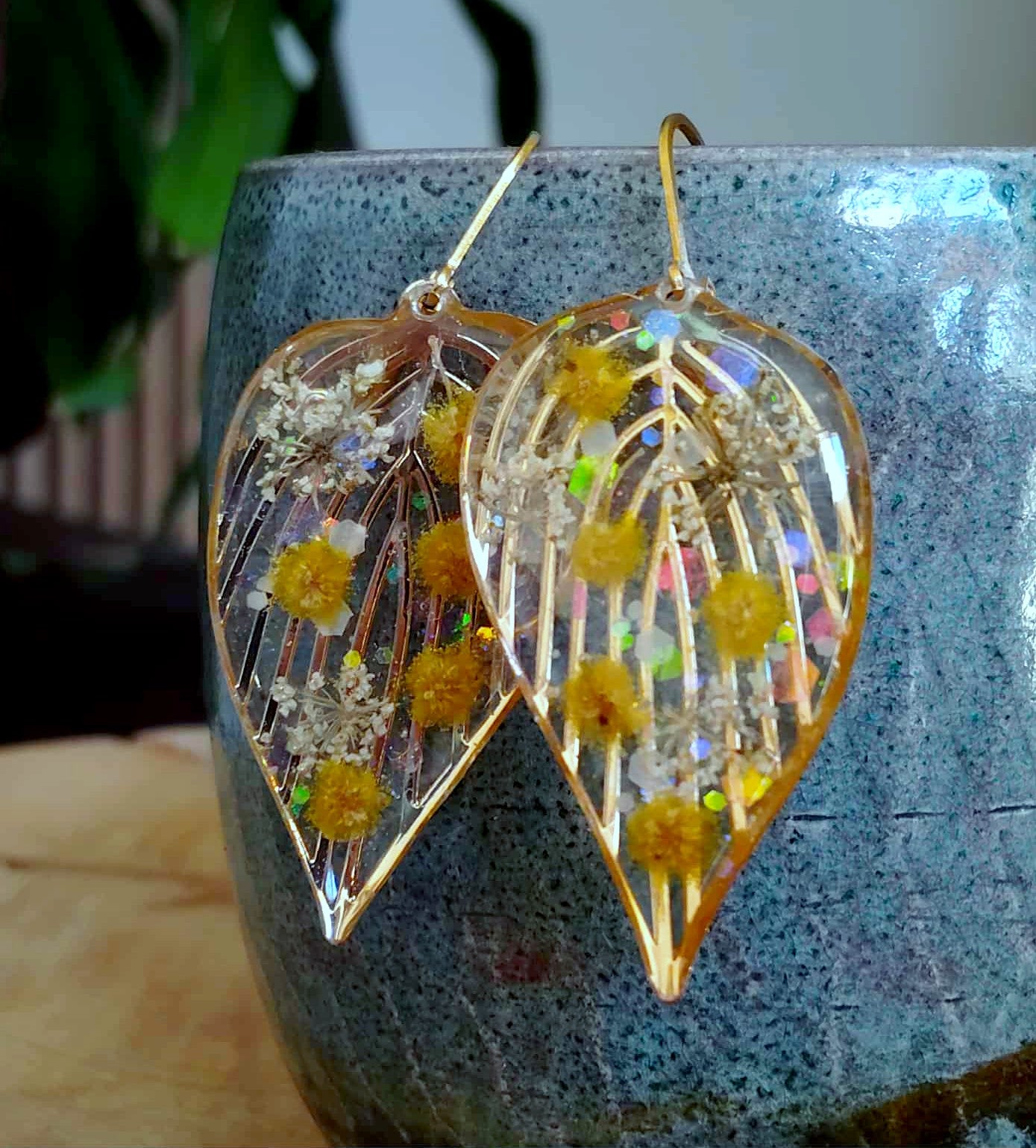 Boucles d'oreille, Mimosa