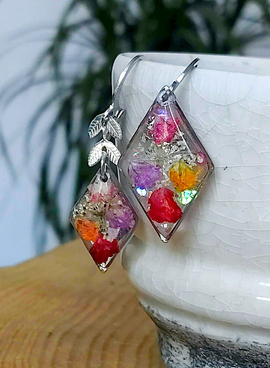 Boucles d'oreille Asymétrique Gypsophiles