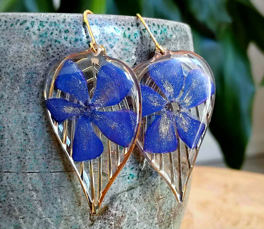 Boucles d'oreille  Pervenche