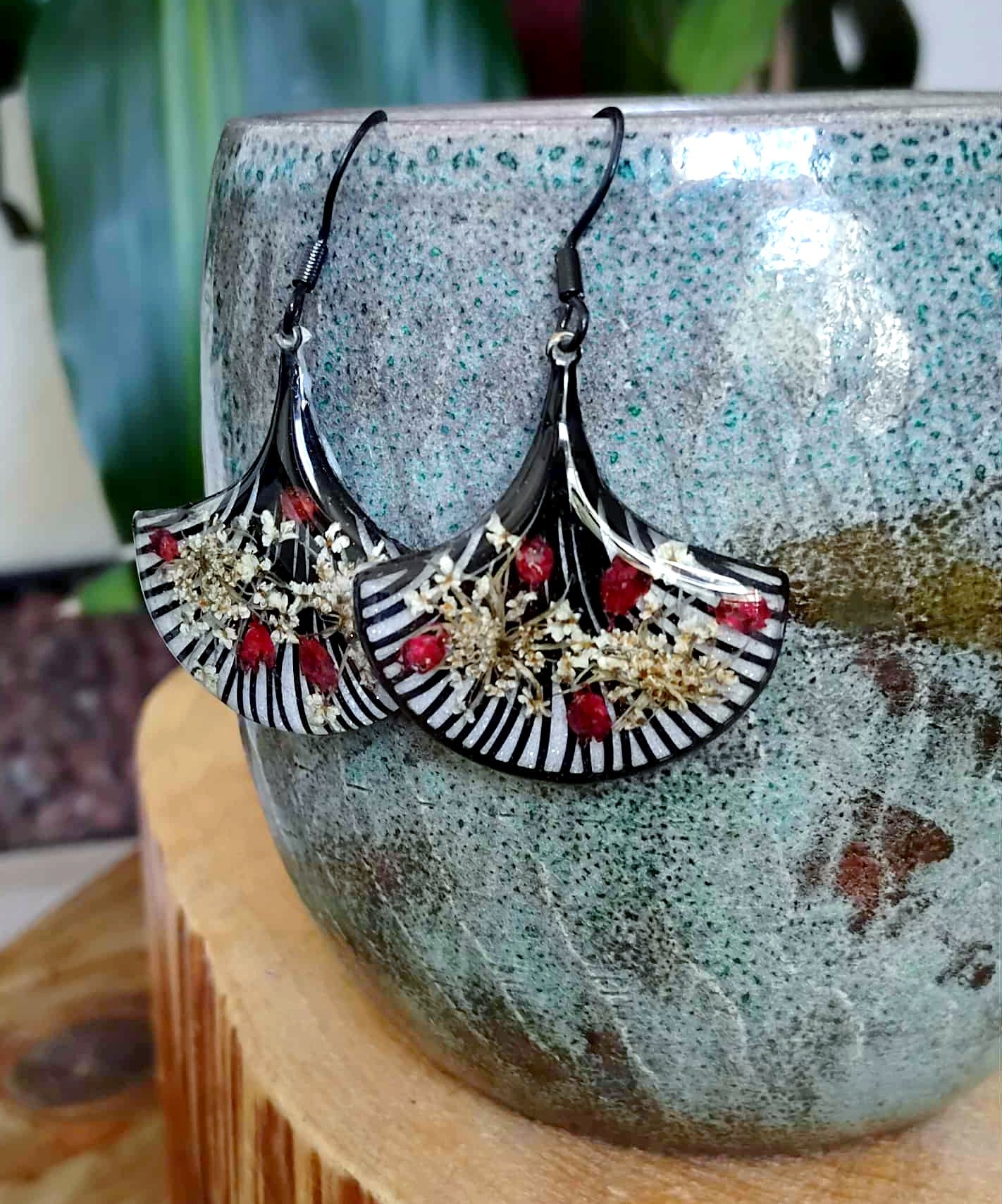 Boucles d'oreille Bruyères Fleur de carotte