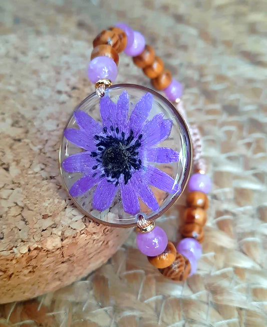 Bracelet , Anémone , Angélite