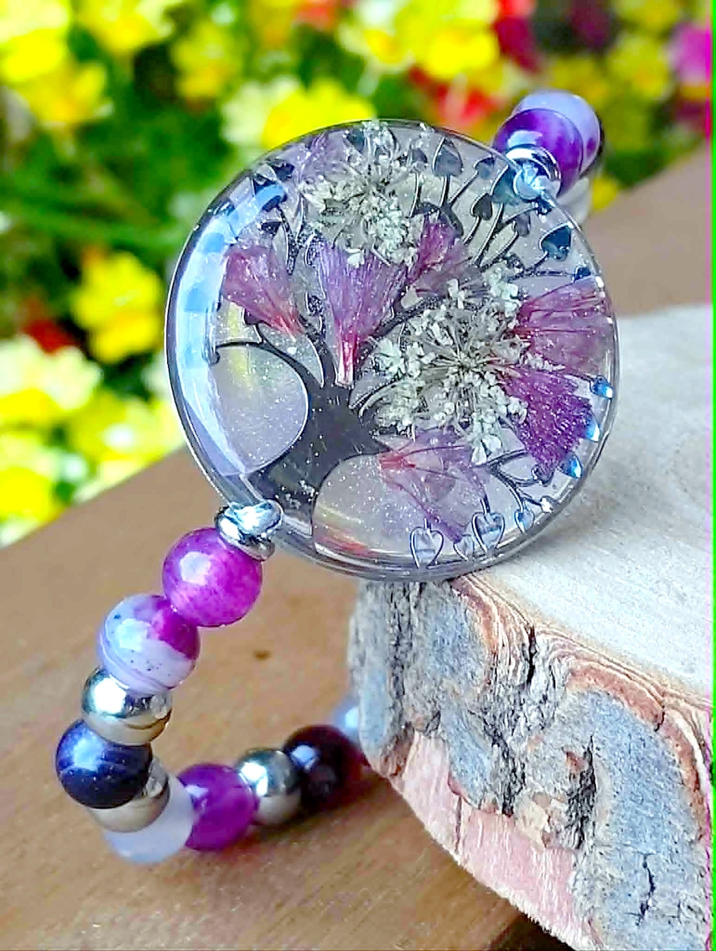 Bracelet, Arbre de vie Statices Fleur de carotte