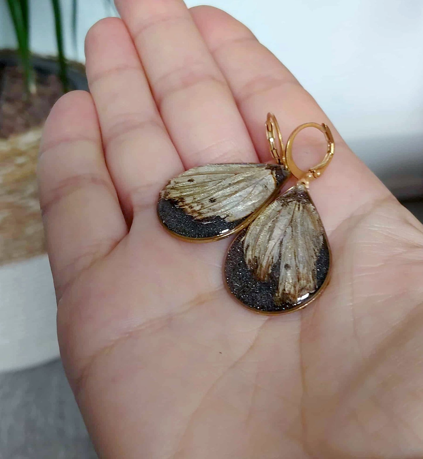 Boucles d'oreille  Aile de papillon