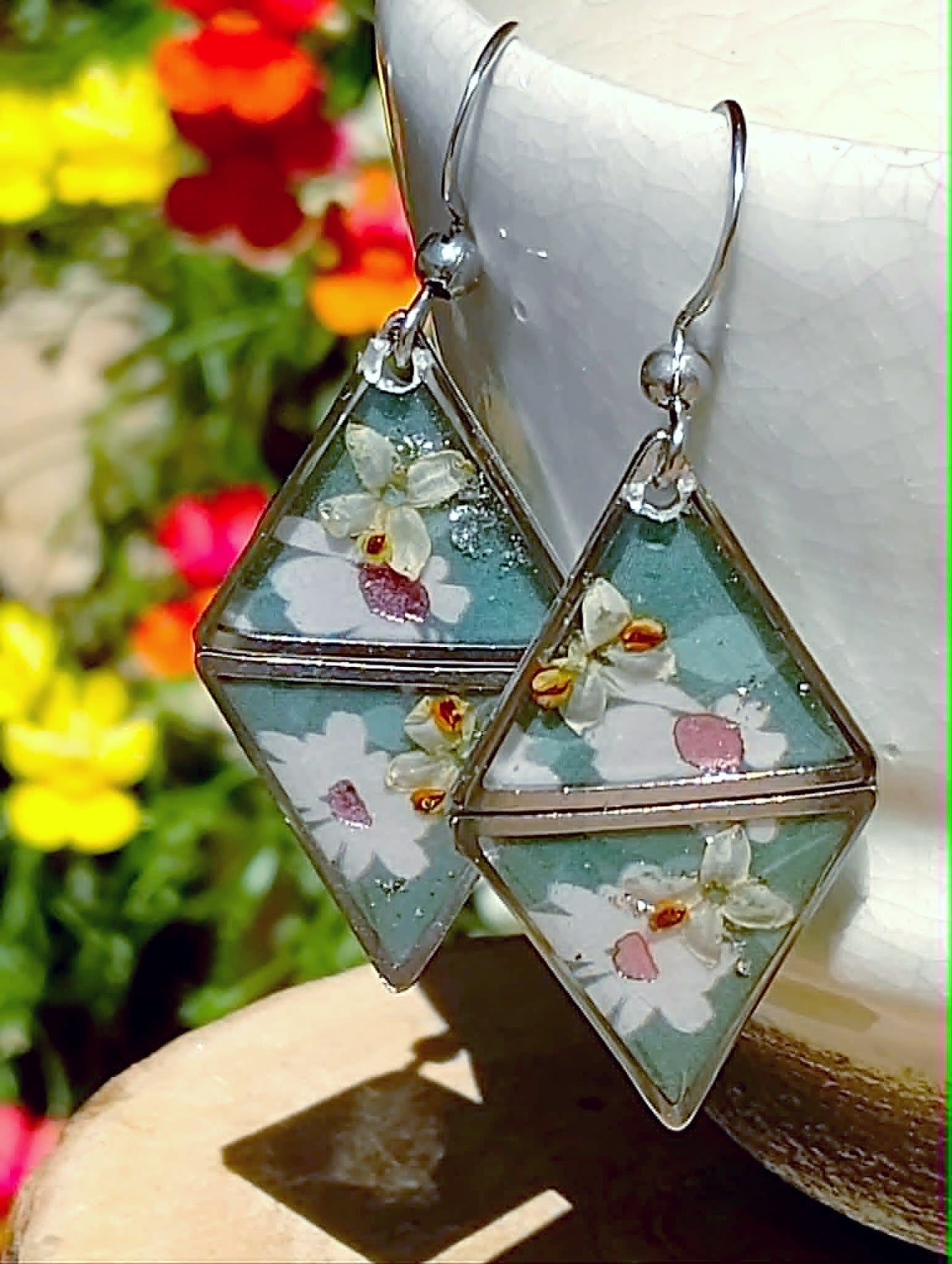 Boucles d'oreille Fleur d'olivier