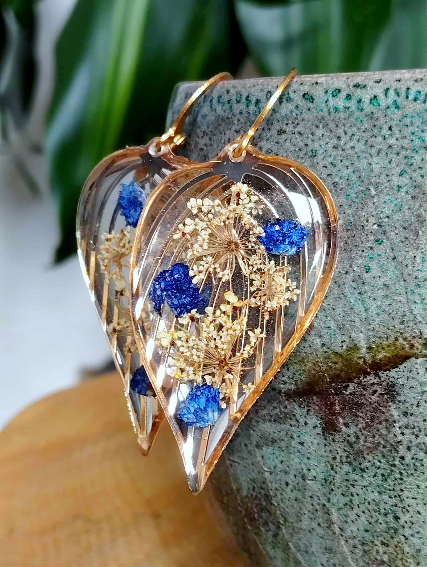 Boucles d'oreille Fleur de carotte Gypsophiles