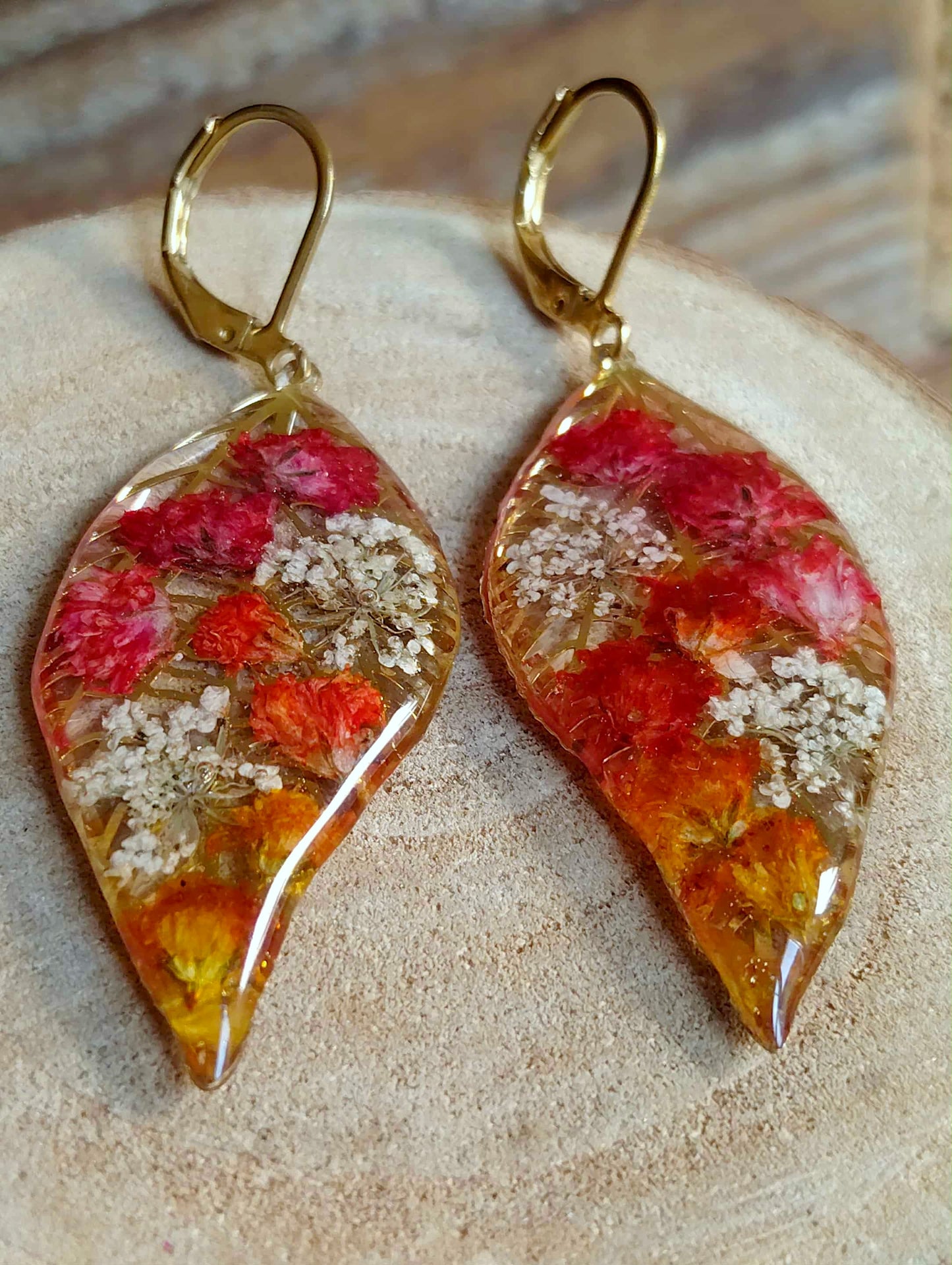 Boucles d'oreille, Gypsophiles