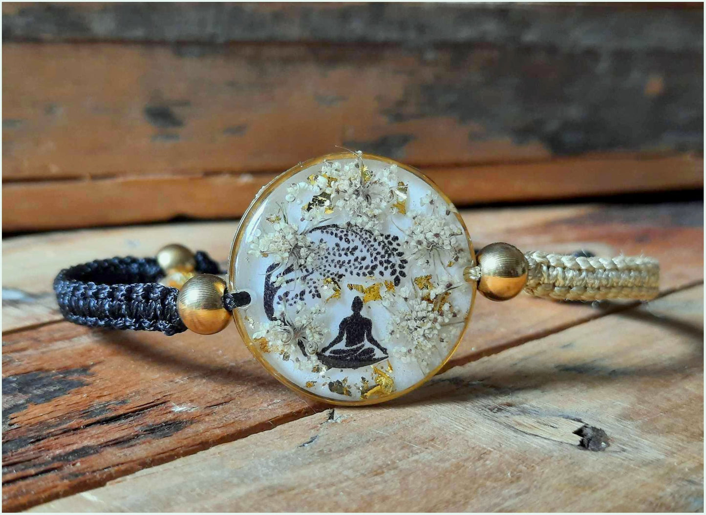 Bracelet, Bouddha, Fleur de carotte