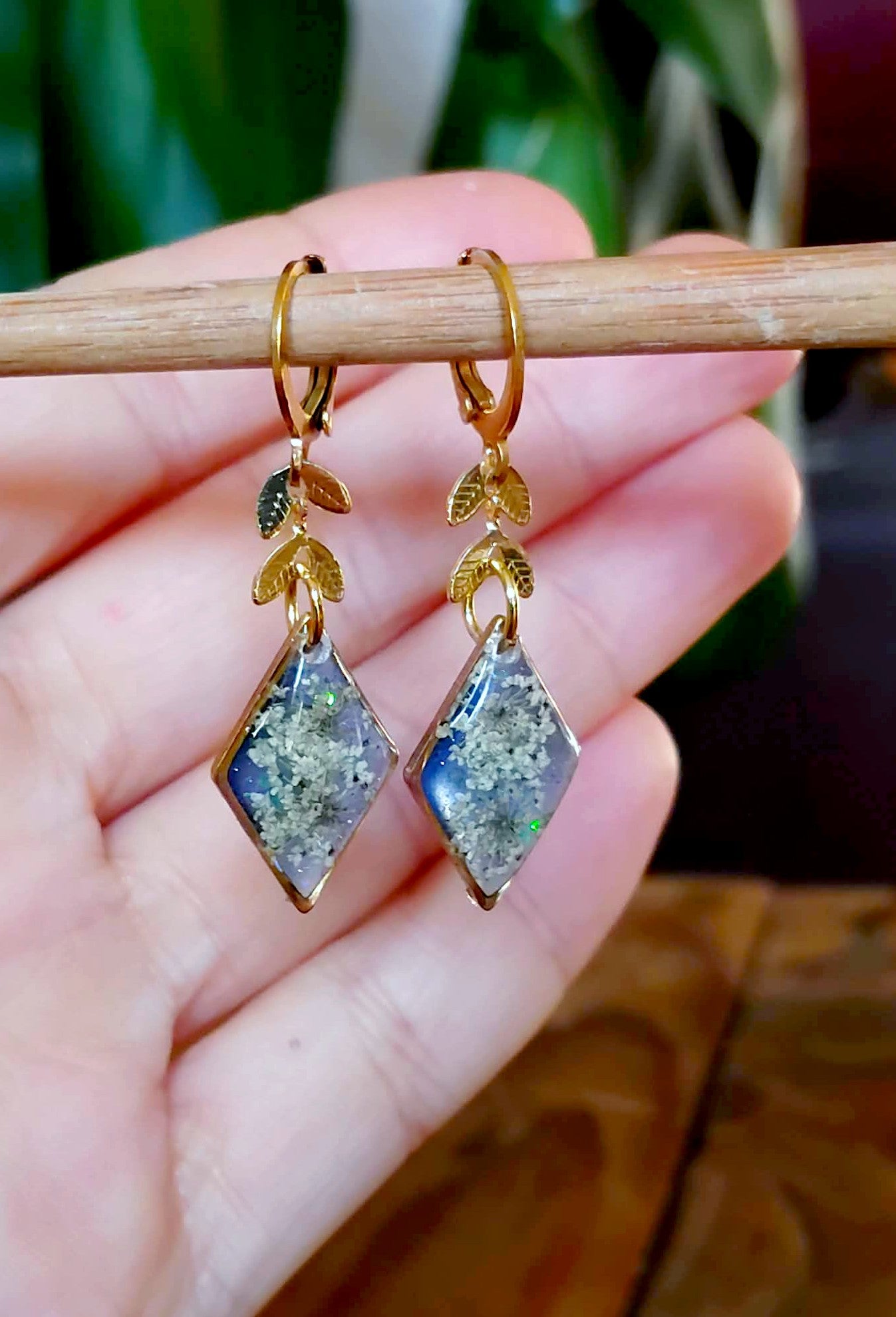 Boucles d'oreille Fleur de carotte
