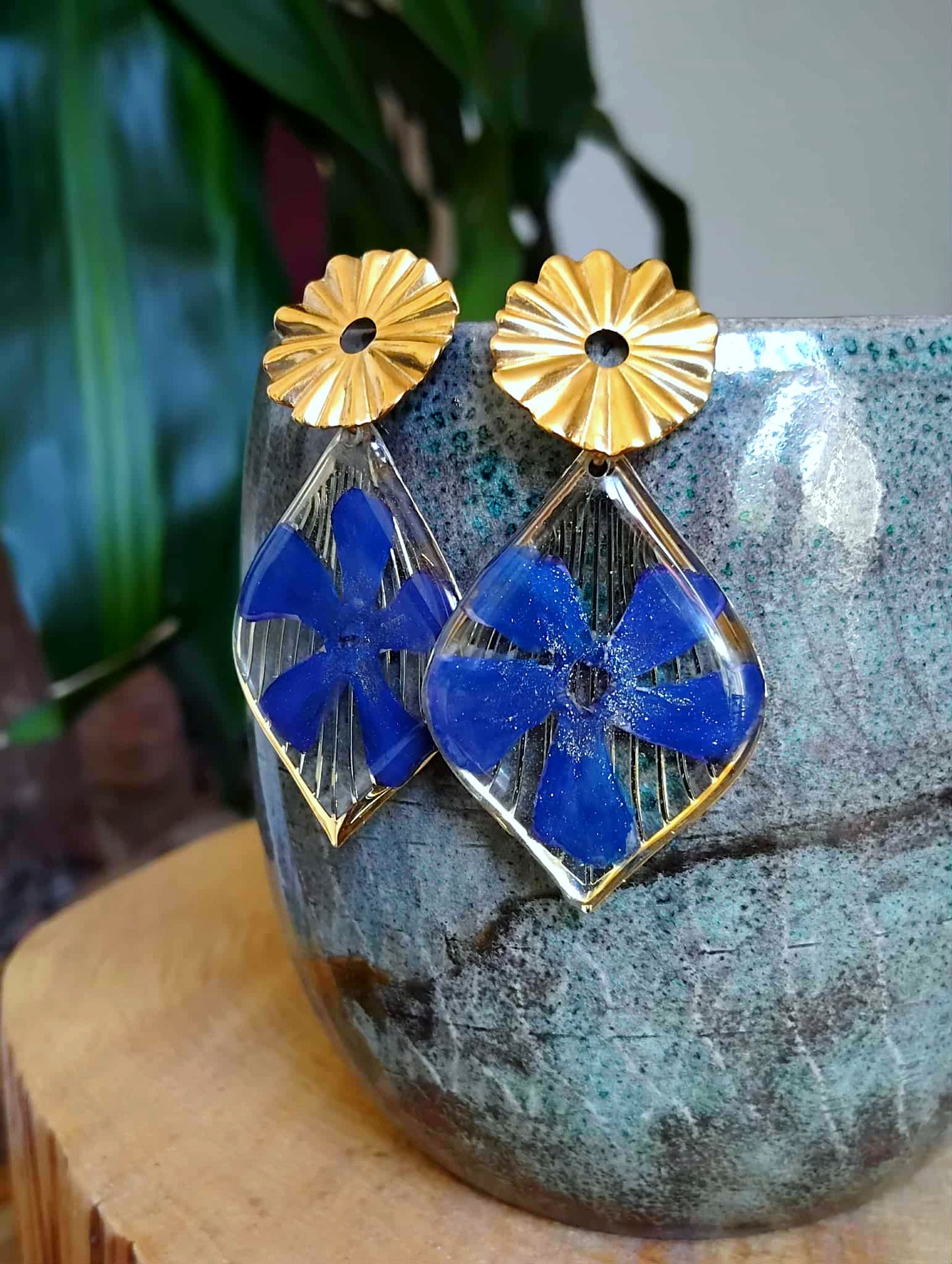 Boucles d'oreille, Pervenche