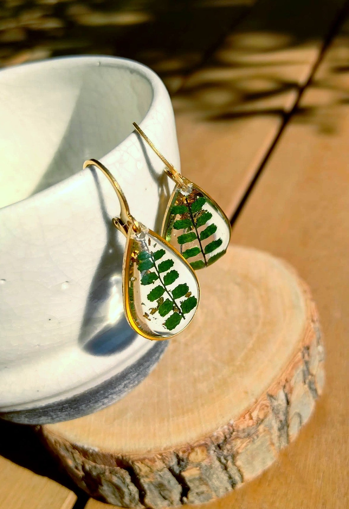 Boucles d'oreille Fougère