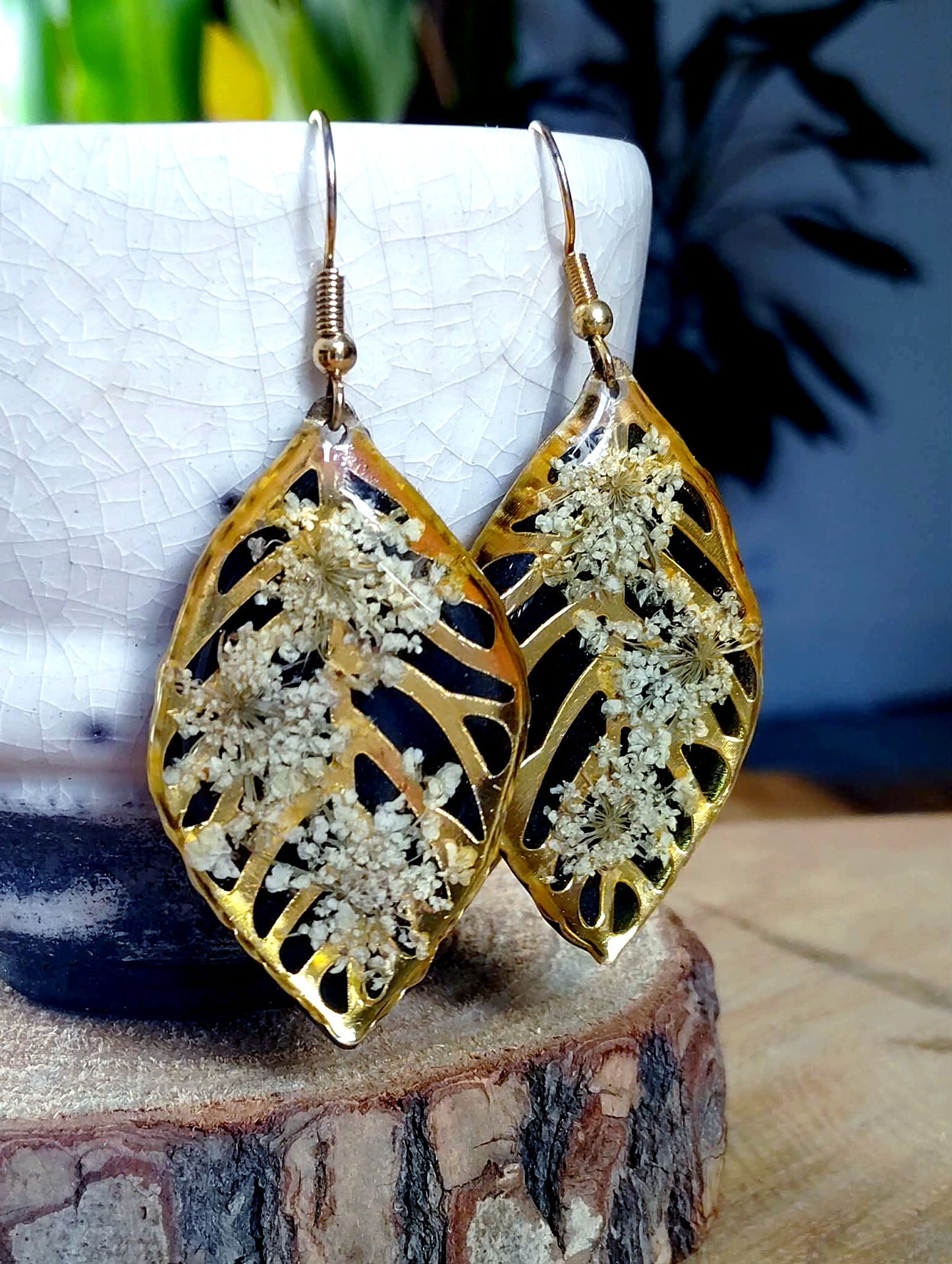 Boucles d'oreille, Fleur de carotte