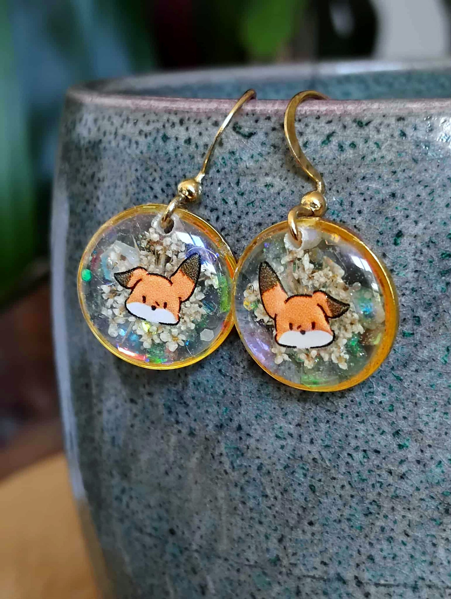 Boucles d'oreille, Fleur de carotte