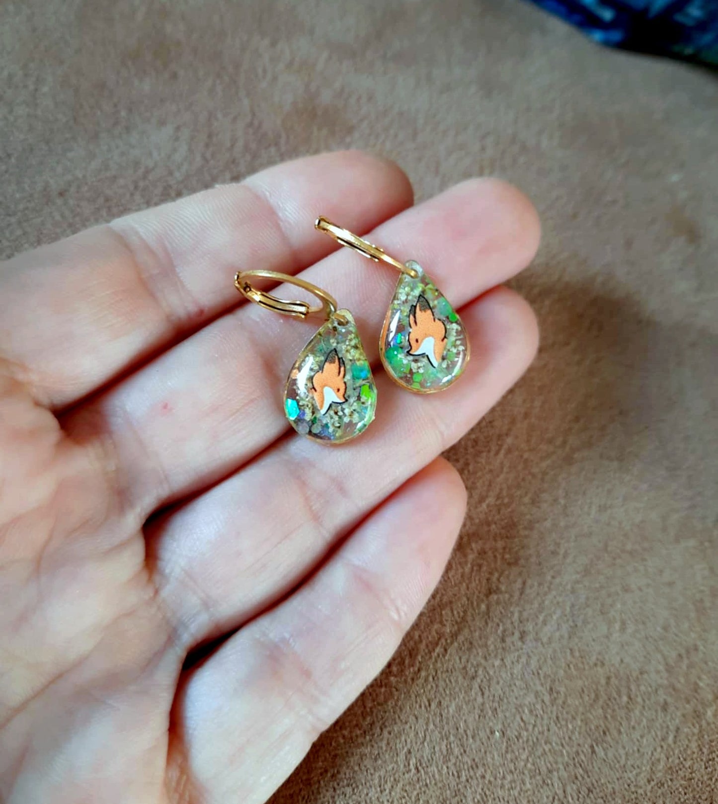 Boucles d'oreille, Fleur de carotte