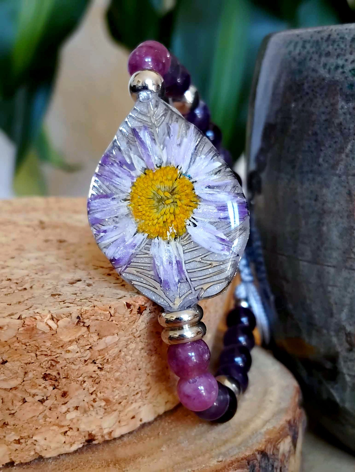 Bracelet Pâquerette Améthyste