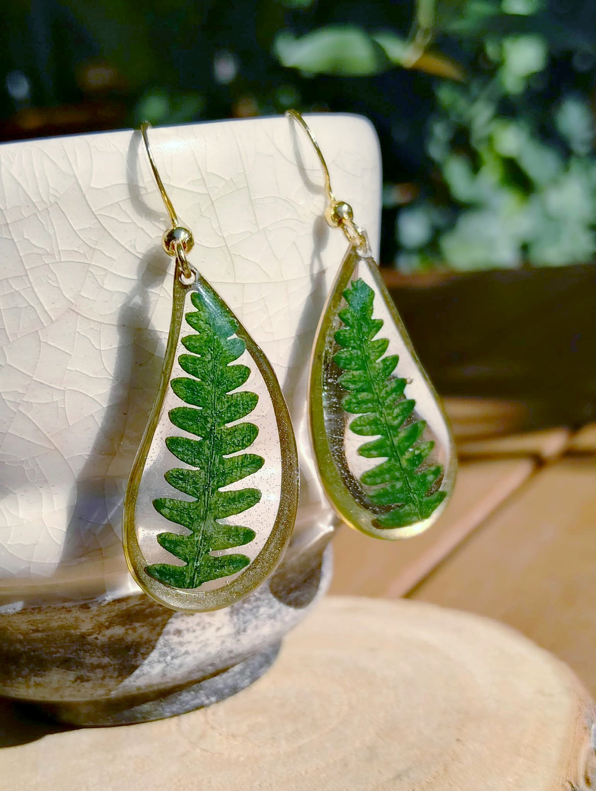 Boucles d'oreille Fougère