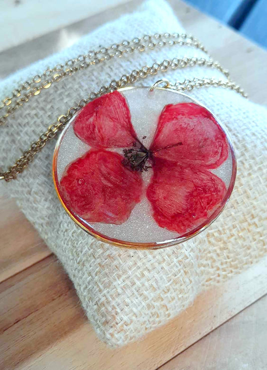 Collier, Coquelicot