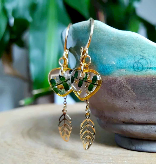 Boucles d'oreille Fougère