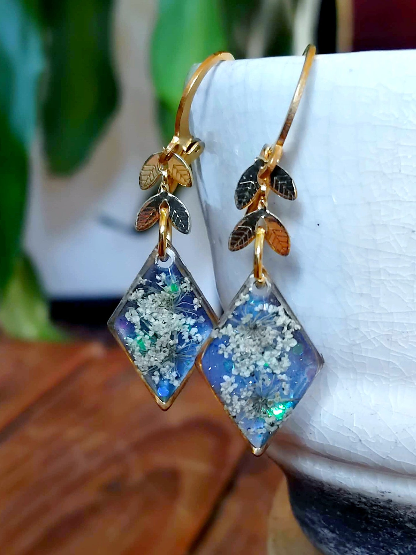 Boucles d'oreille Fleur de carotte