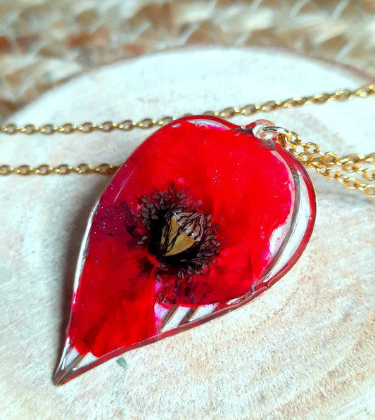 Collier, Coquelicot