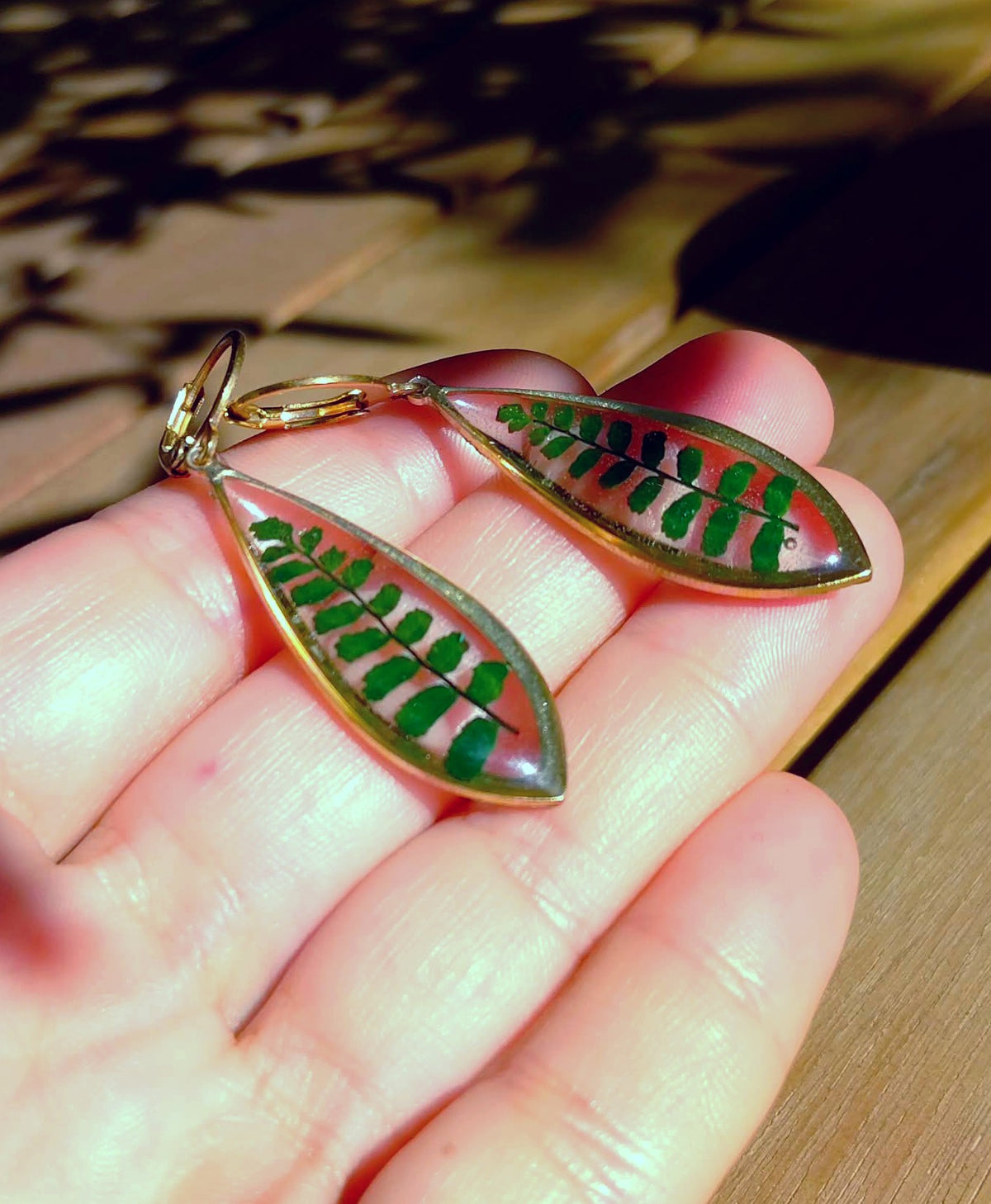 Boucles d'oreille Fougère