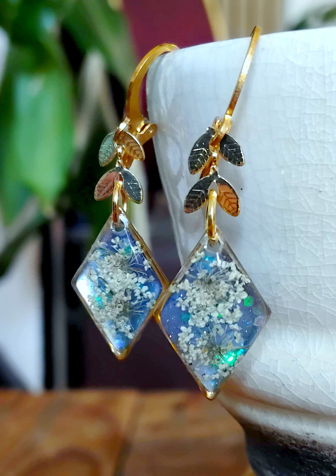 Boucles d'oreille Fleur de carotte