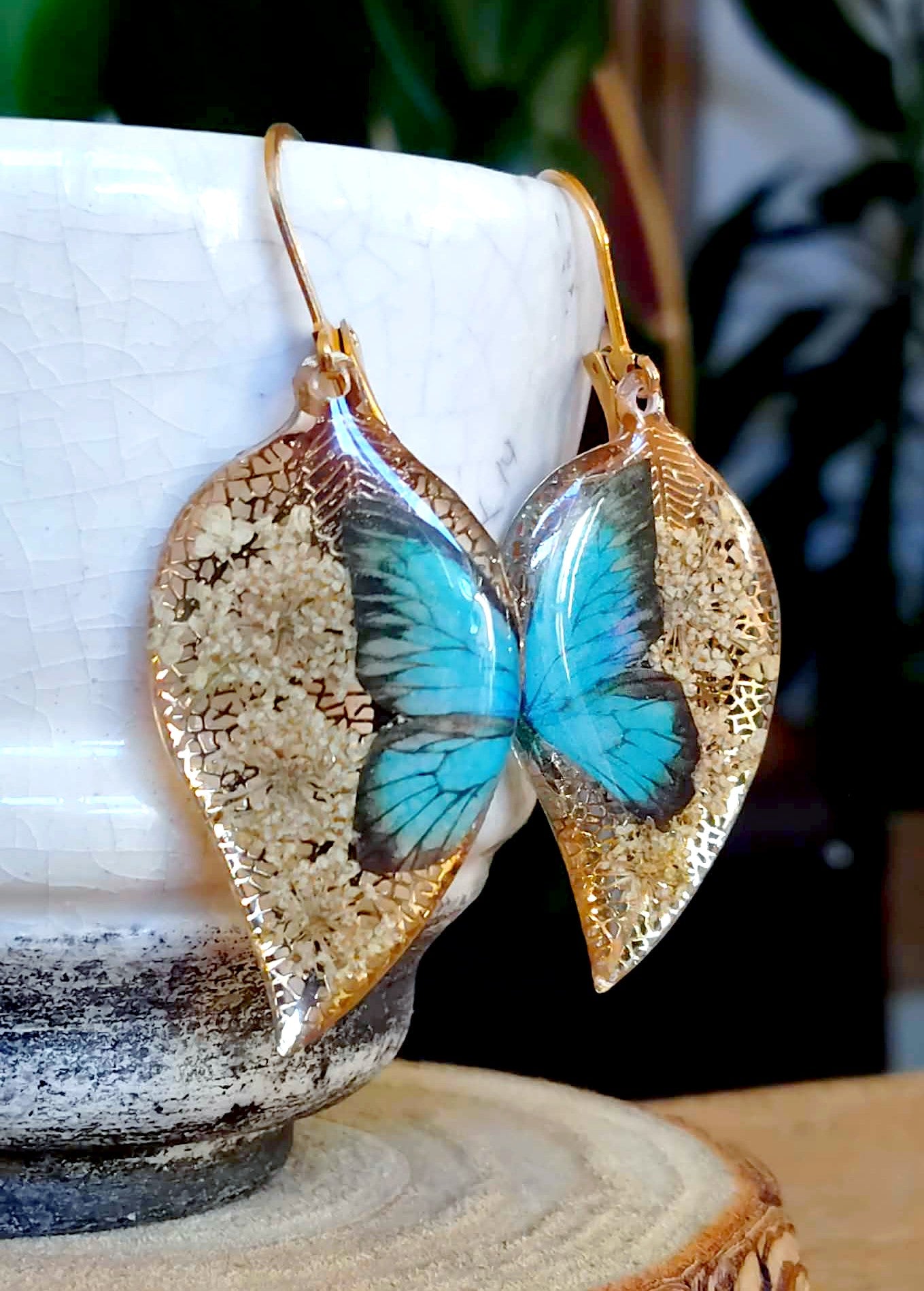 Boucles d'oreille Fleur de carotte