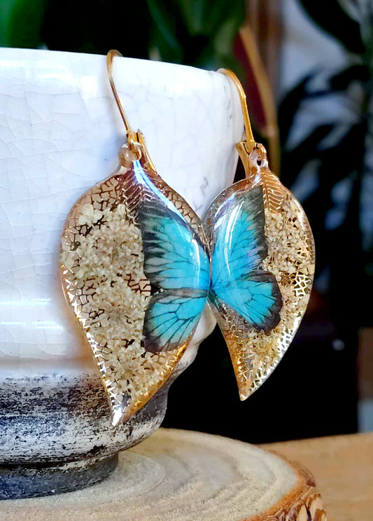 Boucles d'oreille Fleur de carotte