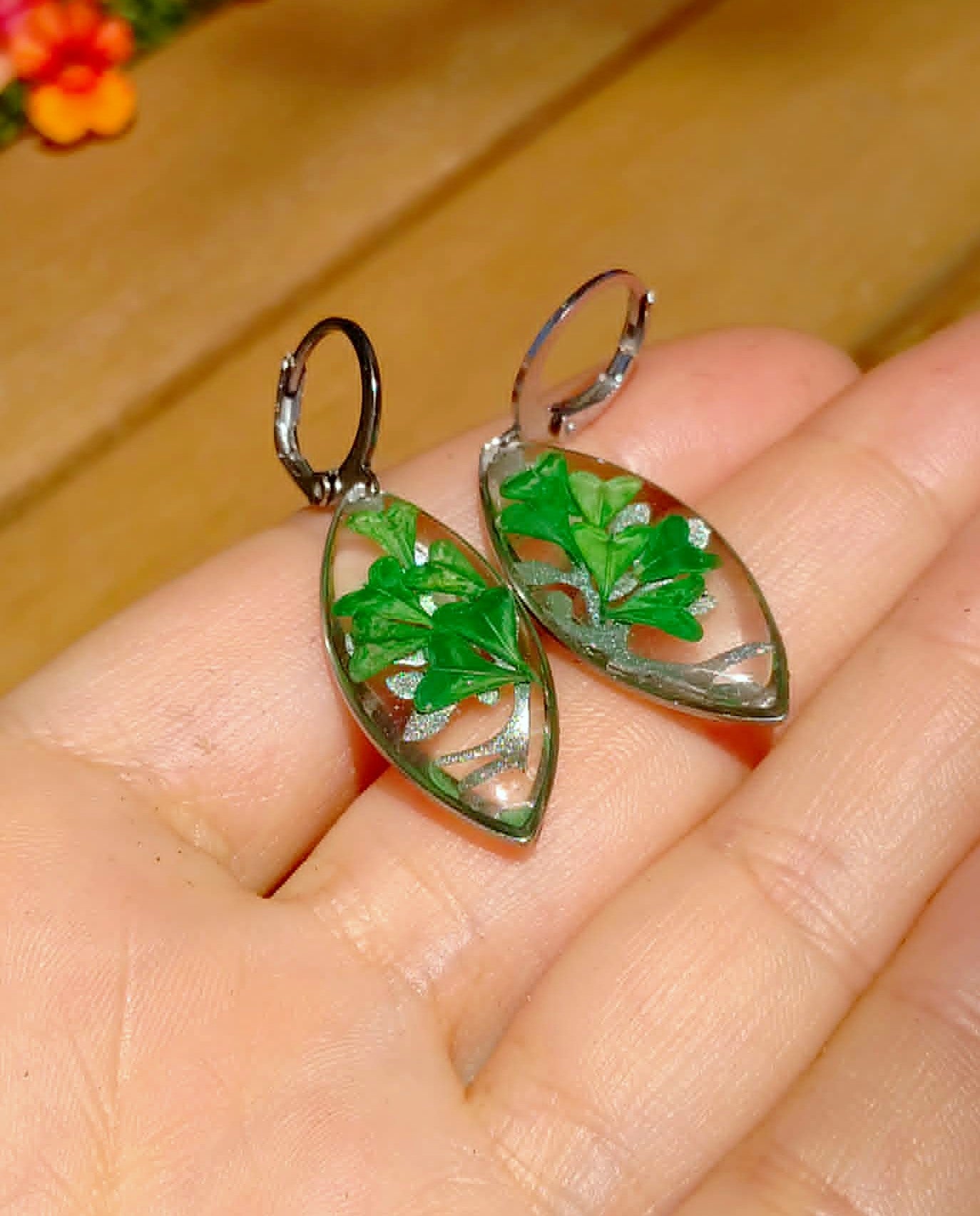 Boucles d'oreille Graines bourse à pasteur