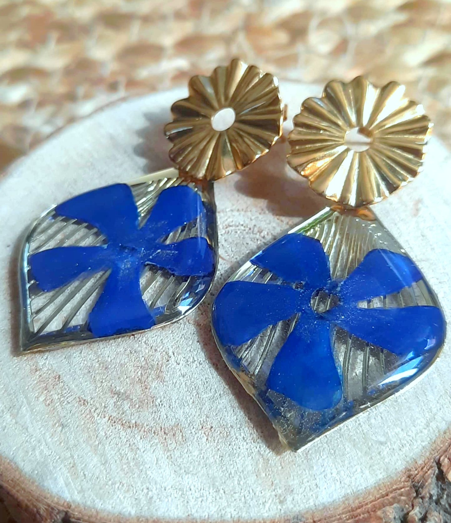 Boucles d'oreille, Pervenche