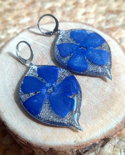 Boucles d'oreille, Pervenche
