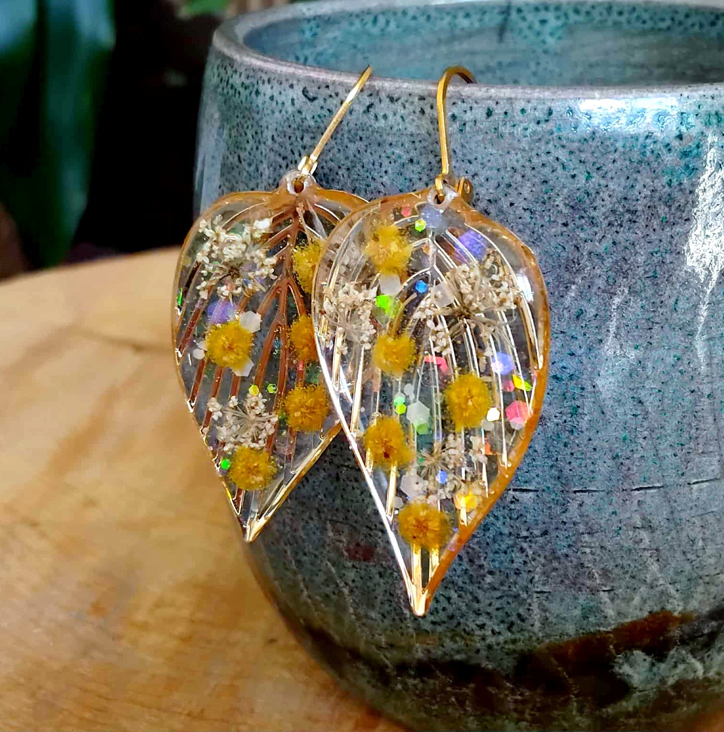 Boucles d'oreille, Mimosa