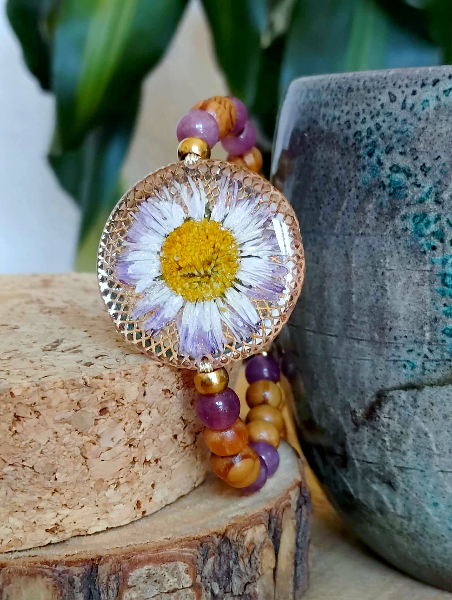 Bracelet Pâquerette Améthyste