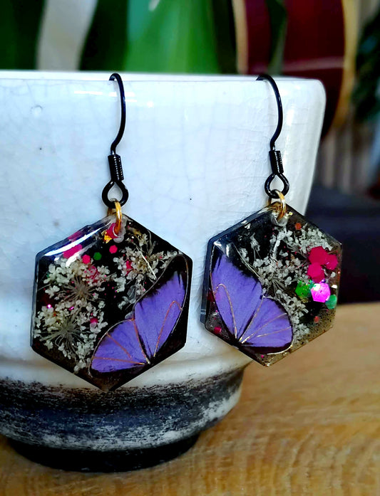 Boucles d'oreille Fleur de carotte