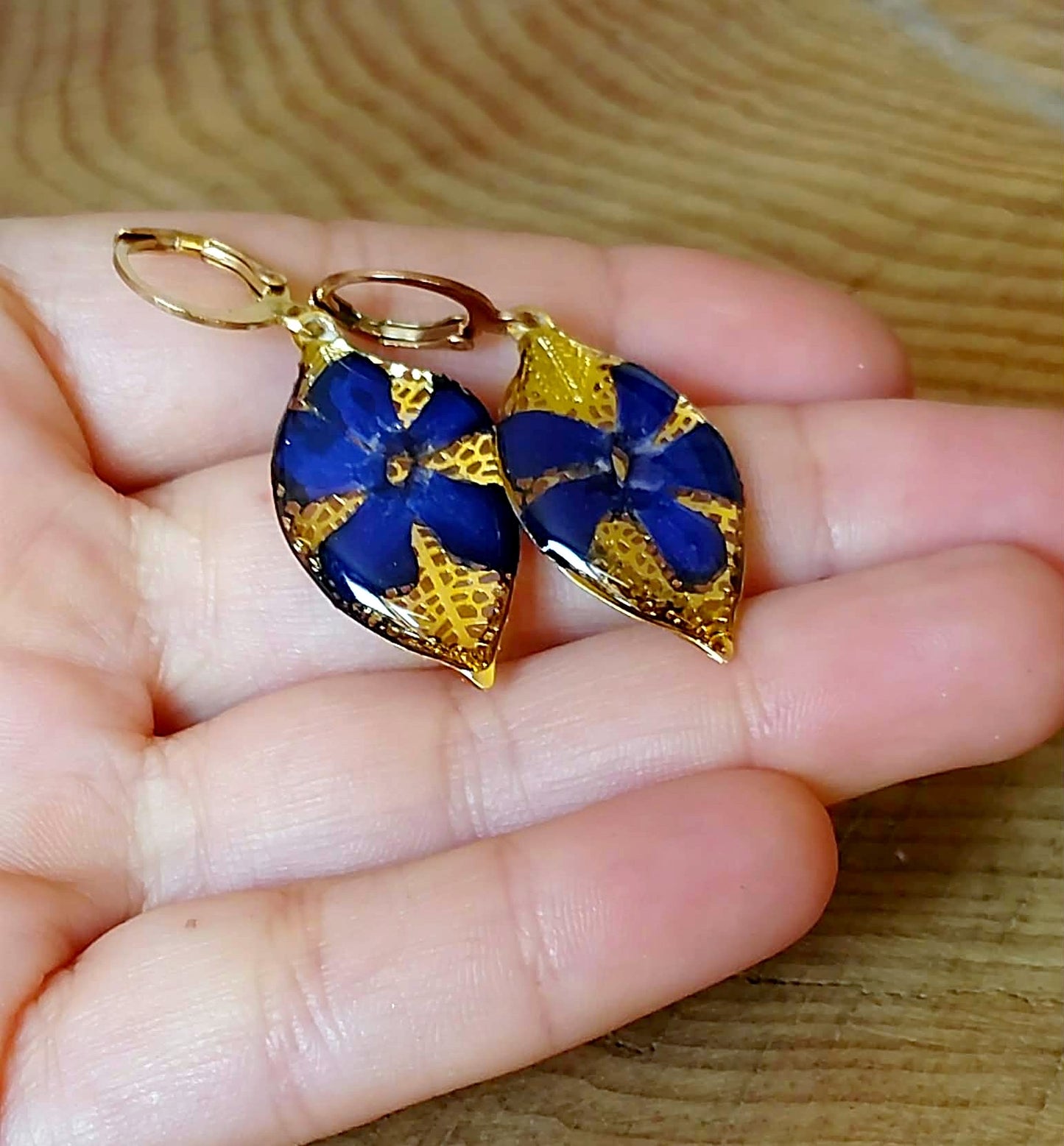 Boucles d'oreille Pervenche