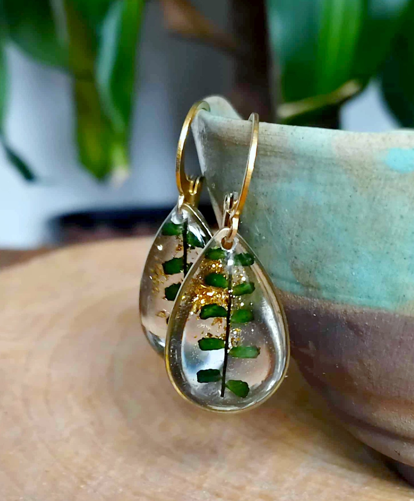 Boucles d'oreille Fougère