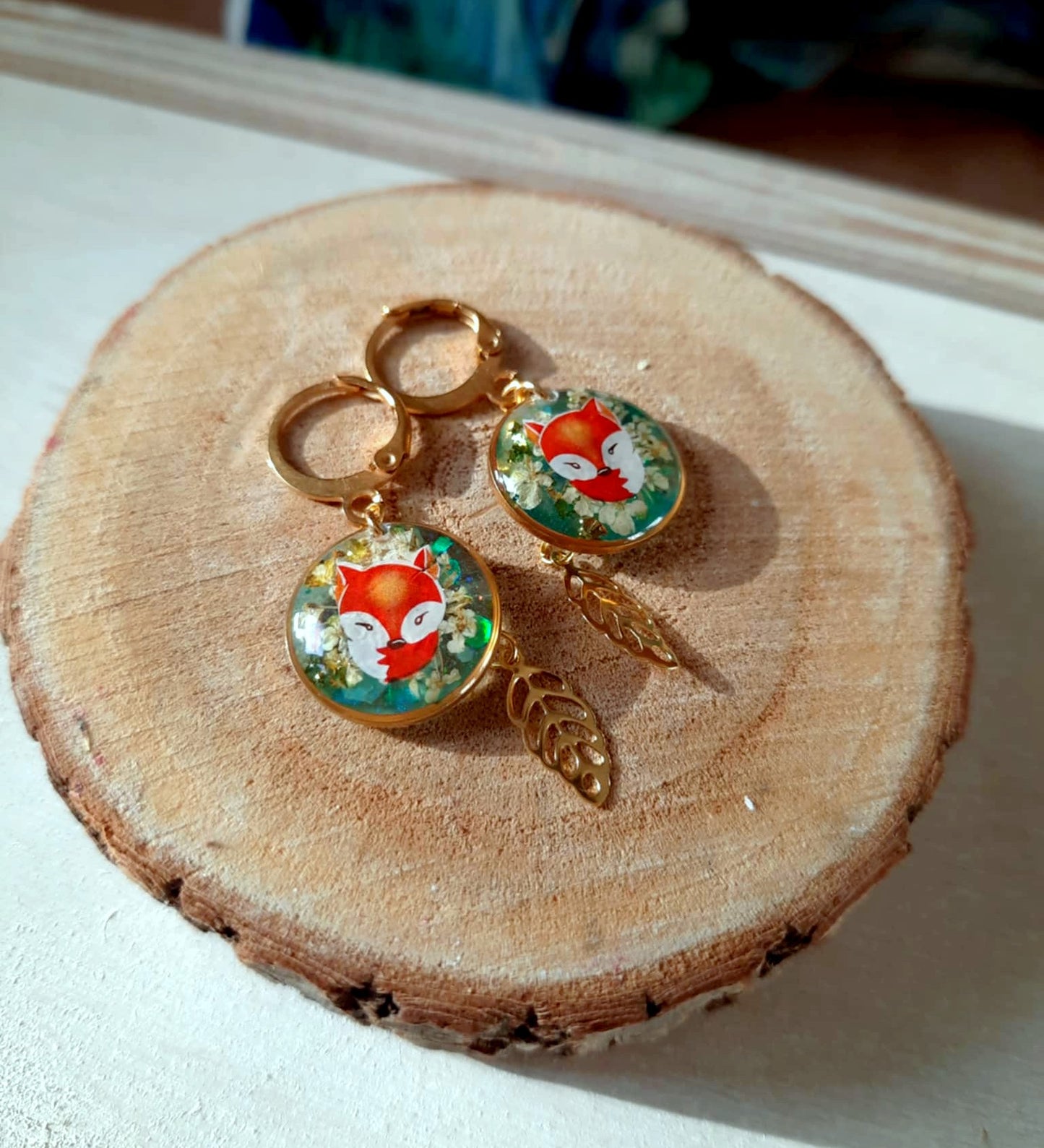 Boucles d'oreille, Fleur de carotte