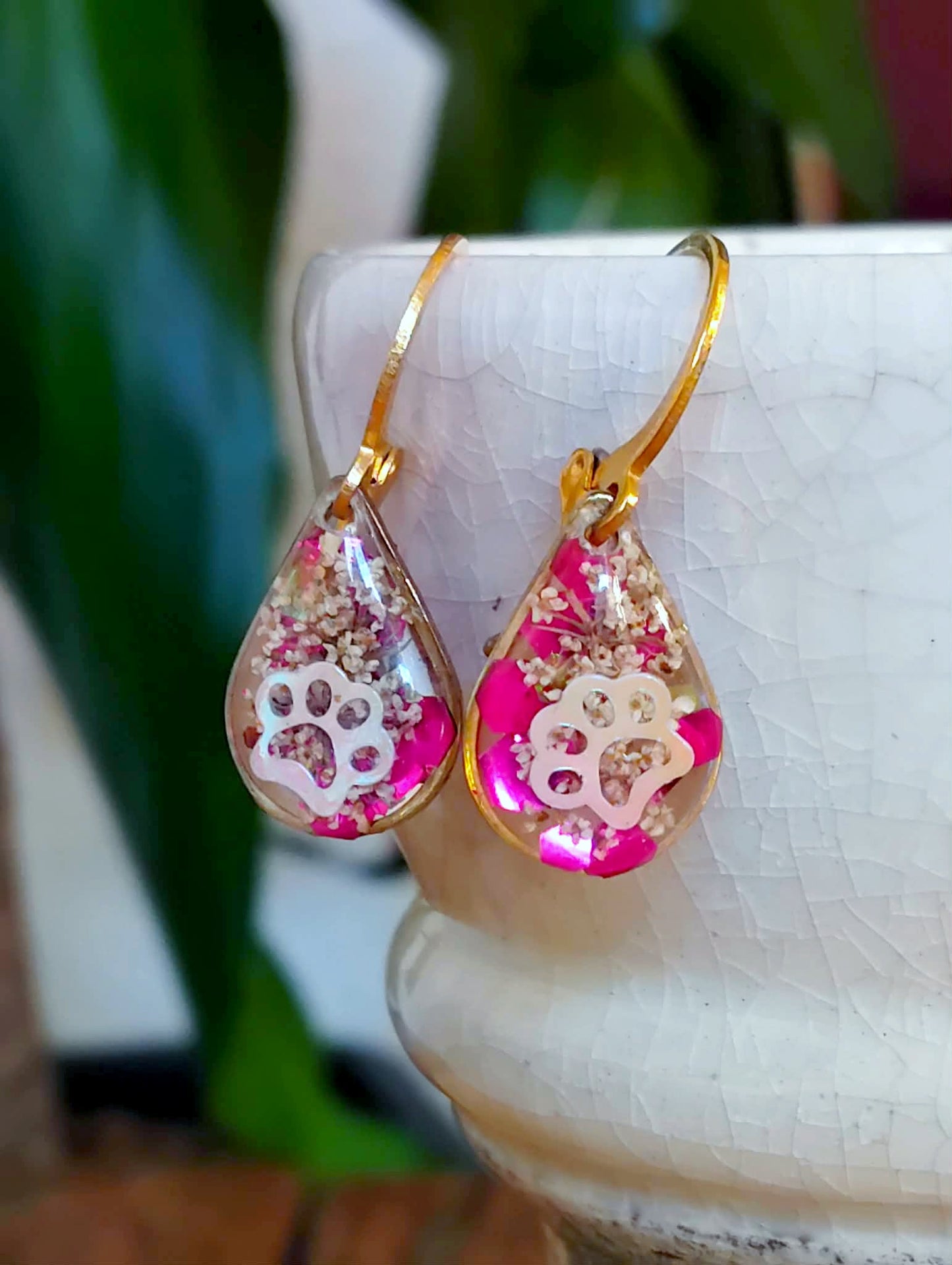 Boucles d'oreille, Fleur de carotte