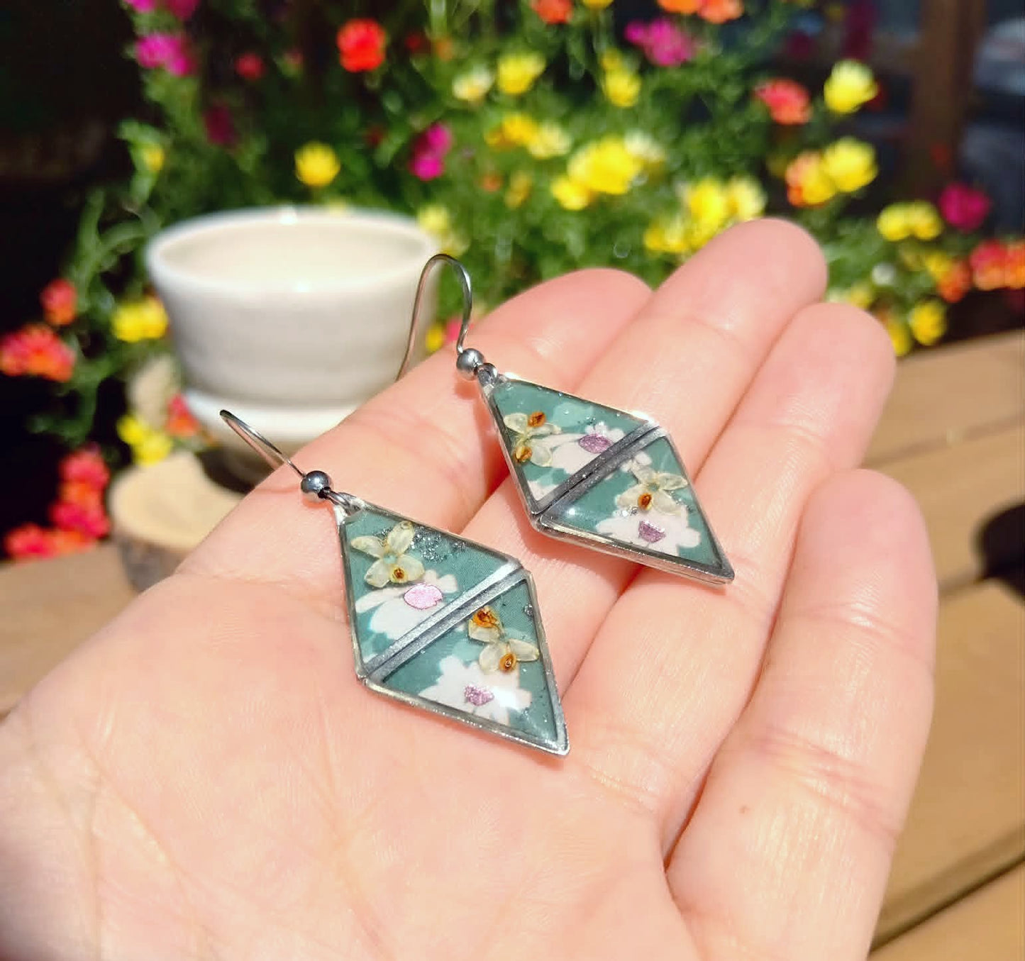 Boucles d'oreille Fleur d'olivier